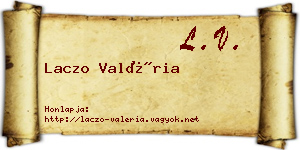 Laczo Valéria névjegykártya